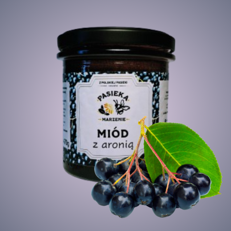 Naturalny miód wielokwiatowy z aronią z polskiej pasieki