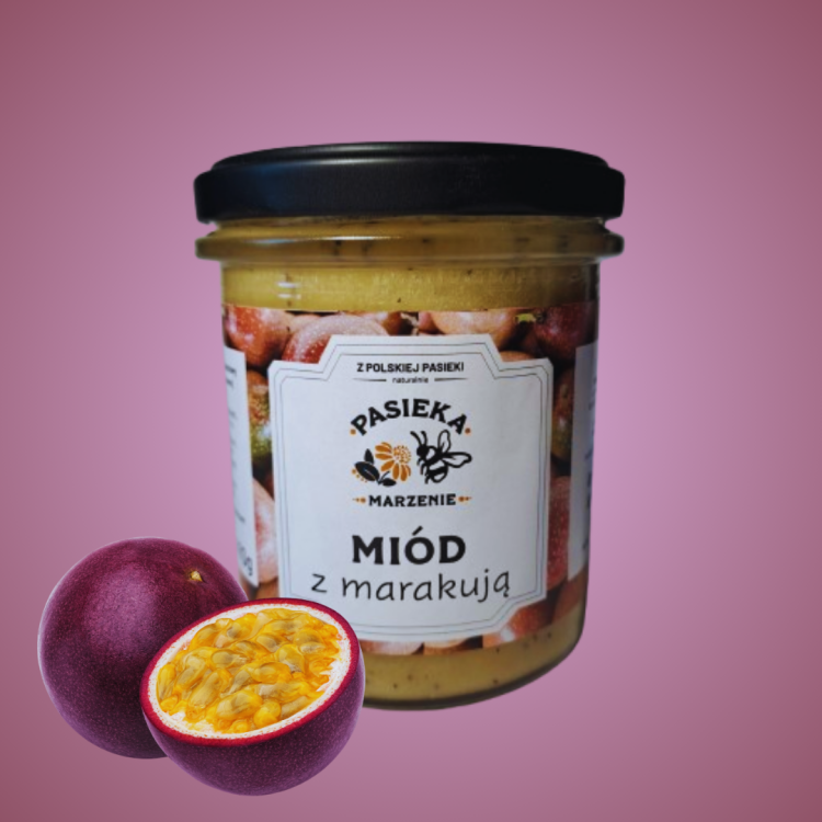 Naturalny miód z marakują 470g z polskiej pasieki sklep online