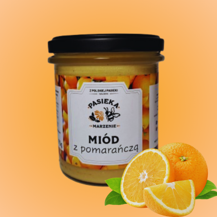 Miód z pomarańczą 470g z naturalnej polskiej pasieki sklep online